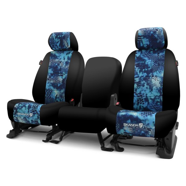  Coverking® - Kryptek™ Neosupreme 1st Row Tactical Camo Pontus & Black Custom Seat Covers