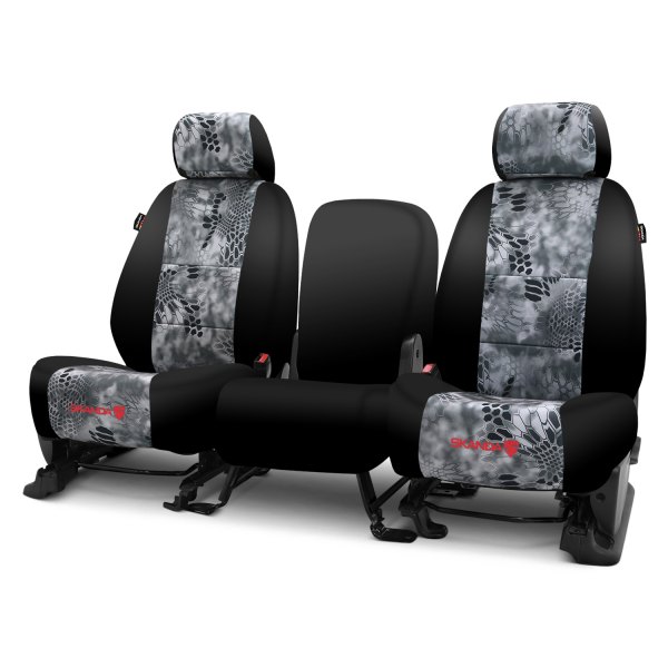  Coverking® - Kryptek™ Neosupreme 1st Row Tactical Camo Raid & Black Custom Seat Covers