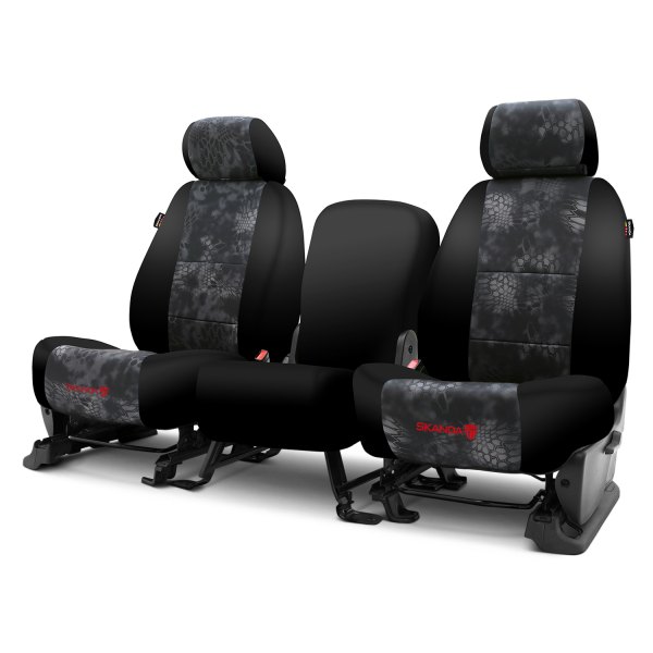  Coverking® - Kryptek™ Neosupreme 1st Row Tactical Camo Typhon & Black Custom Seat Covers