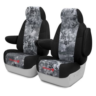 Coverking® - Kryptek™ Neosupreme 1st Row Tactical Camo Raid & Black Custom Seat Covers