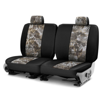 Coverking® - Kryptek™ Neosupreme 3rd Row Camo Banshee & Black Custom Seat Covers