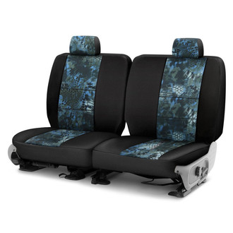 Coverking® - Kryptek™ Neosupreme 3rd Row Tactical Camo Neptune & Black Custom Seat Covers