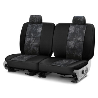 Coverking® - Kryptek™ Neosupreme 3rd Row Tactical Camo Typhon & Black Custom Seat Covers