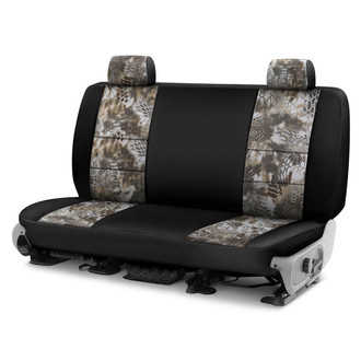 Coverking® - Kryptek™ Neosupreme 1st Row Tactical Camo Banshee & Black Custom Seat Covers