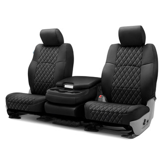 Coverking® - Diamond Stitch 1st Row Black Custom Seat Covers