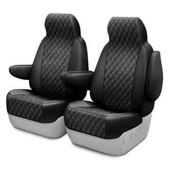 Coverking® - Diamond Stitch 1st Row Black Custom Seat Covers