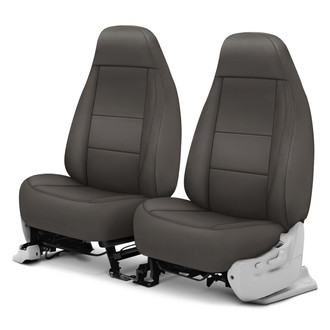 Coverking® - Premium Leatherette 1st Row Charcoal Custom Seat Covers