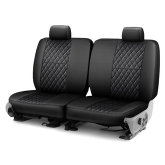 Coverking® - Diamond Stitch 3rd Row Black Custom Seat Covers