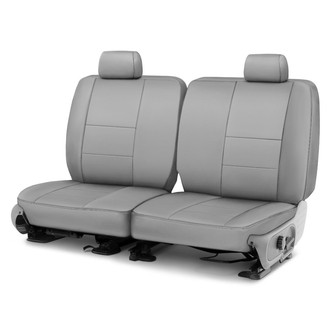 Coverking® - Premium Leatherette 3rd Row Light Gray Custom Seat Covers