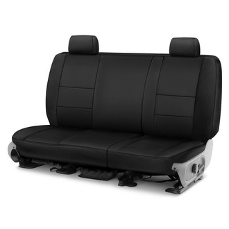 Coverking® - Premium Leatherette 2nd Row Black Custom Seat Covers