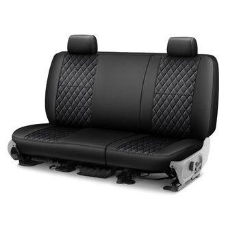Coverking® - Diamond Stitch 2nd Row Black Custom Seat Covers
