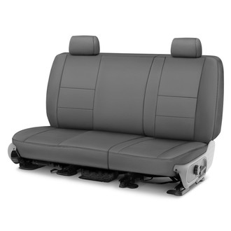 Coverking® - Premium Leatherette 2nd Row Medium Gray Custom Seat Covers