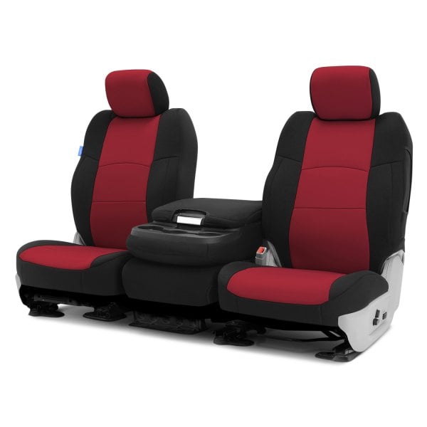 Coverking® - Neosupreme 1st Row Black & Red Custom Seat Covers