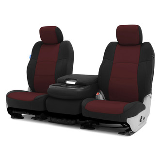 Coverking® - Neosupreme 2nd Row Black & Wine Custom Seat Covers