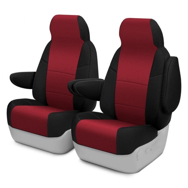 Coverking® - Neosupreme 1st Row Black & Red Custom Seat Covers