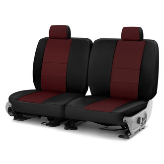 Coverking® - Neosupreme 3rd Row Black & Wine Custom Seat Covers