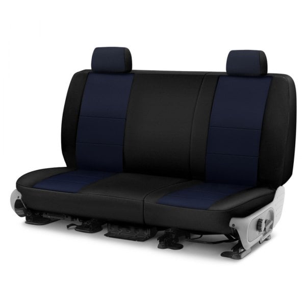 Coverking® - Neosupreme 1st Row Black & Navy Blue Custom Seat Covers