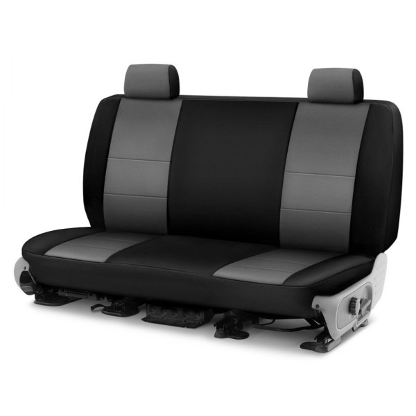 Coverking® - Neosupreme 1st Row Black & Gray Custom Seat Covers