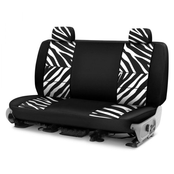 Coverking® - Neosupreme 1st Row Black & Zebra Custom Seat Covers