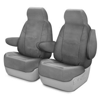 Coverking® - Polycotton Drill 1st Row Medium Gray Custom Seat Covers
