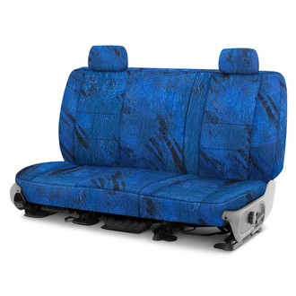 Coverking® - Realtree Fishing™ 2nd Row Camo Dark Blue Custom Seat Covers