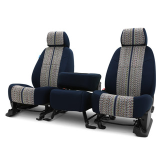 Coverking® - Saddle Blanket 1st Row Dark Blue Custom Seat Covers