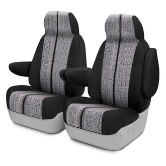 Coverking® - Saddle Blanket 1st Row Black Custom Seat Covers