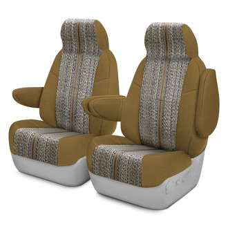 Coverking® - Saddle Blanket 1st Row Tan Custom Seat Covers