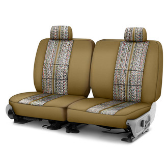 Coverking® - Saddle Blanket 3rd Row Tan Custom Seat Covers