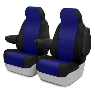 Coverking® - Spacer Mesh 1st Row Black & Blue Custom Seat Covers