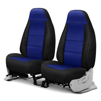 Coverking® - Spacer Mesh 1st Row Black & Blue Custom Seat Covers