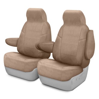 Coverking® - Suede 1st Row Beige Custom Seat Covers