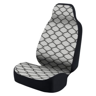 Coverking® - Ultimate Suede Seat Cover Lattice Dark Gray with Gray Background