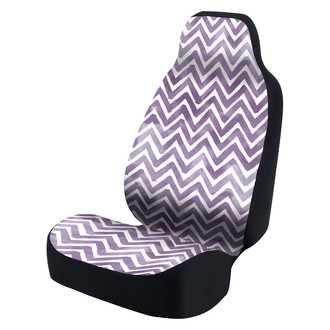 Coverking® - Ultimate Suede Seat Cover Chevron Watercolor Purple with White Background