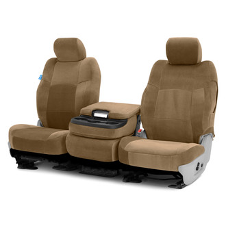 Coverking® - Velour 2nd Row Beige Custom Seat Covers