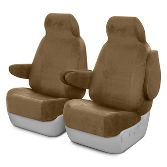 Coverking® - Velour 1st Row Beige Custom Seat Covers