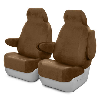 Coverking® - Velour 1st Row Tan Custom Seat Covers