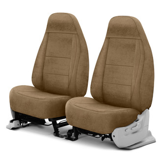 Coverking® - Velour 1st Row Beige Custom Seat Covers