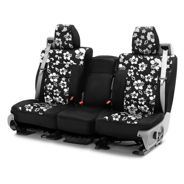 Coverking® - Neosupreme 1st Row Black & Black Hawaiian Custom Seat Covers