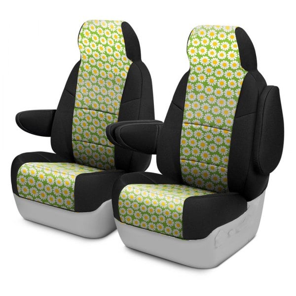 Coverking® - Neosupreme 1st Row Black & Floral Custom Seat Covers