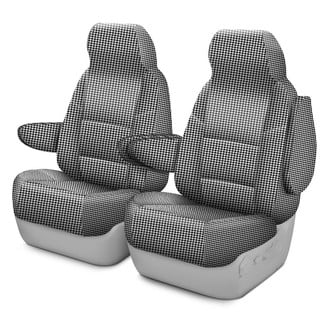 Coverking® - Designer Printed Neosupreme Houndstooth 1st Row White Custom Seat Covers