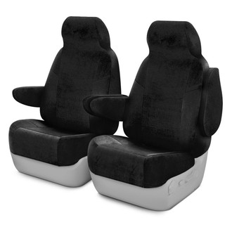 Coverking® - Velour 1st Row Black Custom Seat Covers