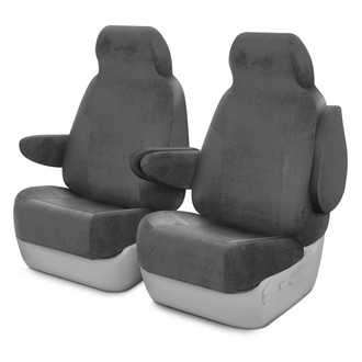 Coverking® - Velour 1st Row Gray Custom Seat Covers