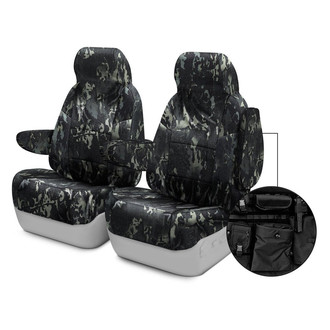 Coverking® - Multicam™ 1st Row Tactical Camo Black Custom Seat Covers