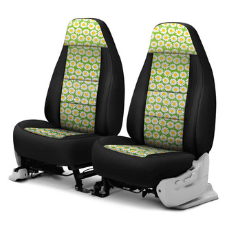 Coverking® - Neosupreme 1st Row Black & Floral Custom Seat Covers