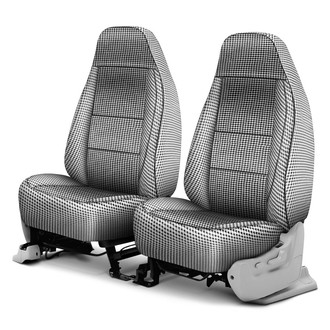 Coverking® - Designer Printed Neosupreme Houndstooth 1st Row White Custom Seat Covers