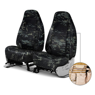 Coverking® - Multicam™ 1st Row Tactical Camo Black Custom Seat Covers