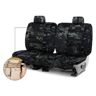Coverking® - Multicam™ 3rd Row Tactical Camo Black Custom Seat Covers