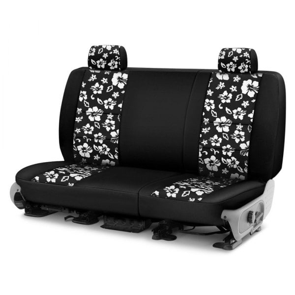 Coverking® - Neosupreme 1st Row Black & Black Hawaiian Custom Seat Covers