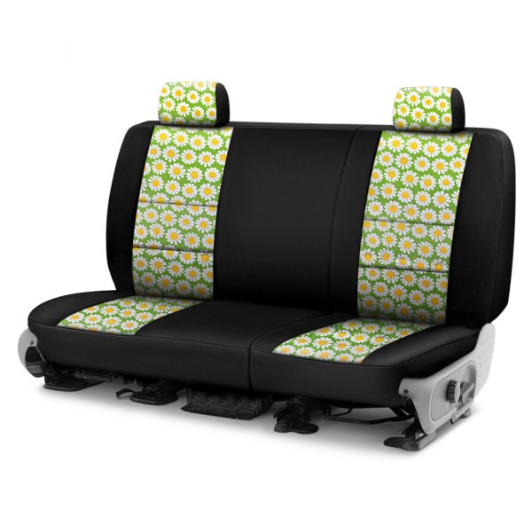 Coverking® - Neosupreme 1st Row Black & Floral Custom Seat Covers